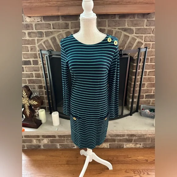 navy and kelly green dress Tailored Mod Dress main image 1